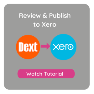 Publish from Dext to Xero video