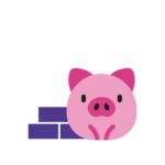 Pink Pig icon - break ground