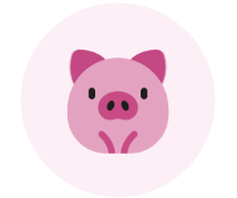 Pig icon with white background