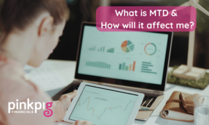 Woman look at tech reports - MTD blog header